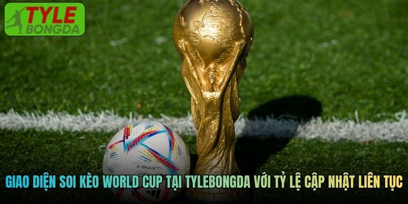Giao diện soi kèo World Cup 2026 tại Tylebongda với tỷ lệ cập nhật liên tục
